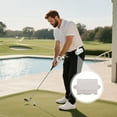 thumbnail image 1 of Golf Ball Organizer Waist Pack, Durable PU Leather Multi Compartment Storage Bag for Golf Accessories, Lightweight Sport Waistbelt with Secure Buckle for Men Women, 1 of 5