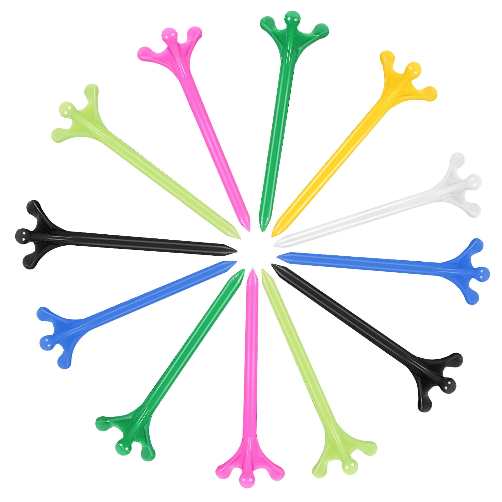 Golf Ball Pegs Miss Man 12 Pcs Tee Martini Abs Plastic Nail Accessories