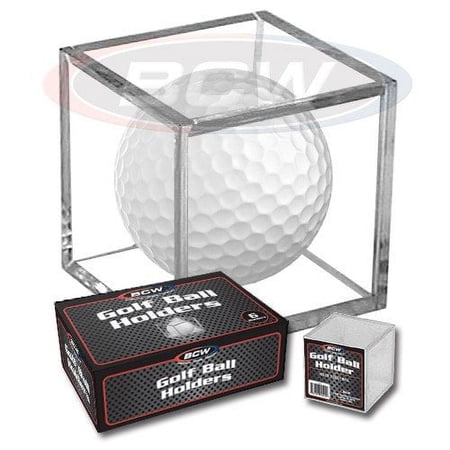 Golf Ball Personalized Square - Engraved - Cube Acrylic Display Case - Holder - Hole in One - Free Laser Engraved Name Plate