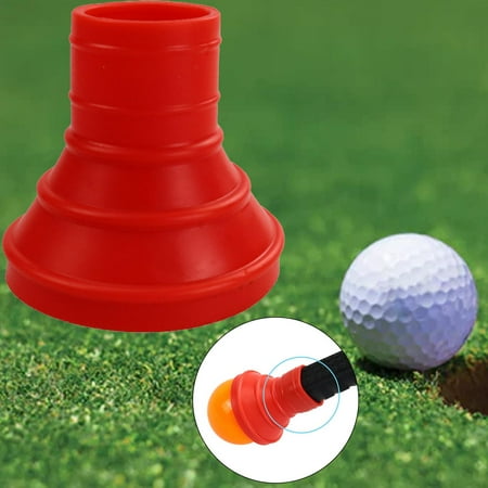 Golf Ball Pick up, Retriever, Portable, Suction Cup, Grabber, Rubber ,Professional Saver, Picker for Training Putter Grip Golfer Red