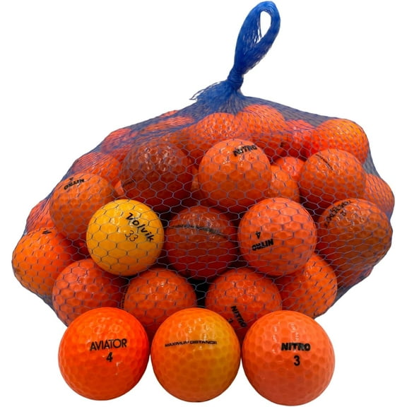 Golf Ball Planet - 50 Pack Orange Recycled Golf Balls (3A / Good)