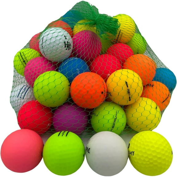 Golf Ball Planet - 50 Pack Recycled Golf Balls Matte Color Mix (5A / Mint)