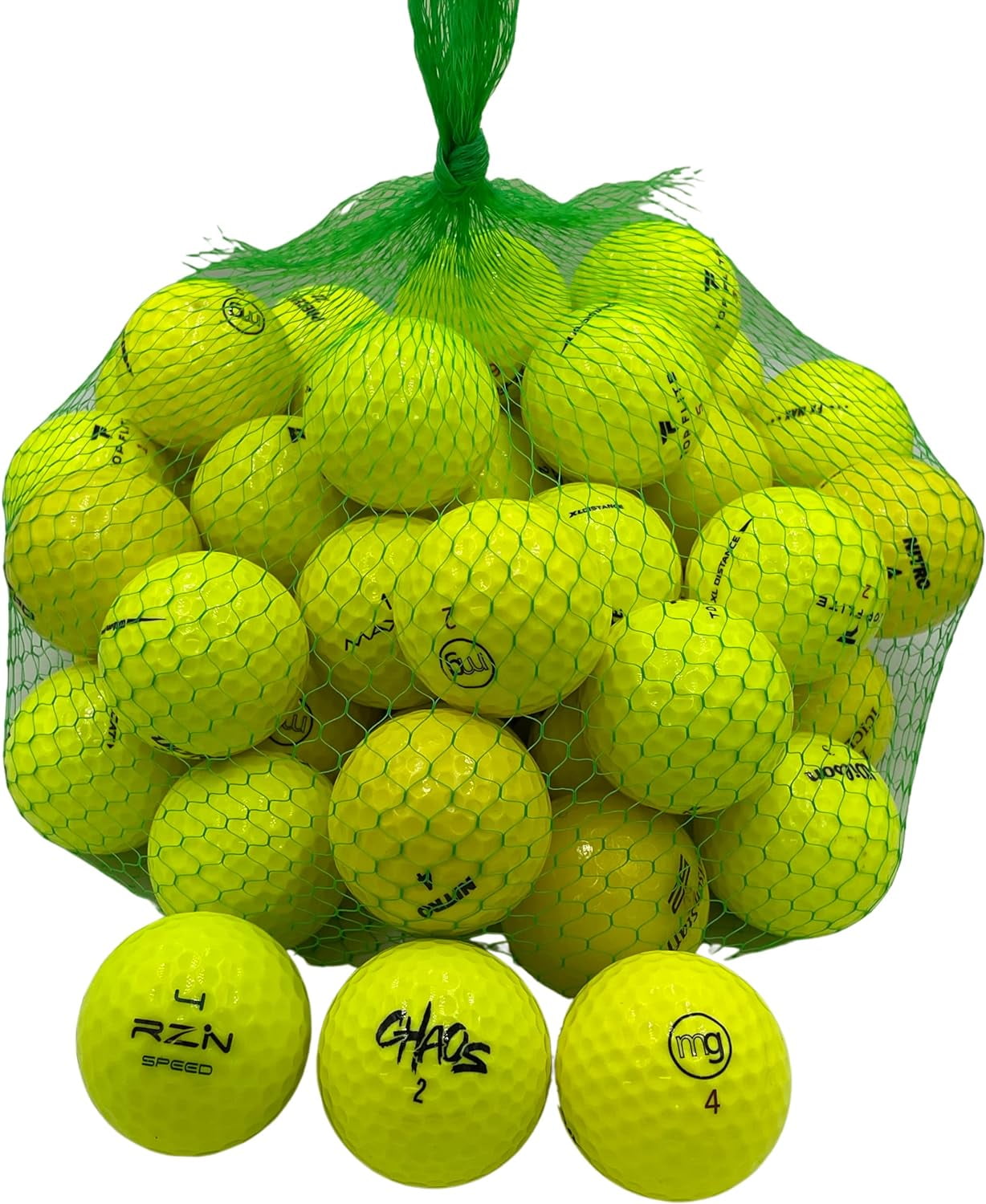 Golf Ball Planet - 50 Pack Recycled Golf Balls Yellow Mix (4A/Near Mint)