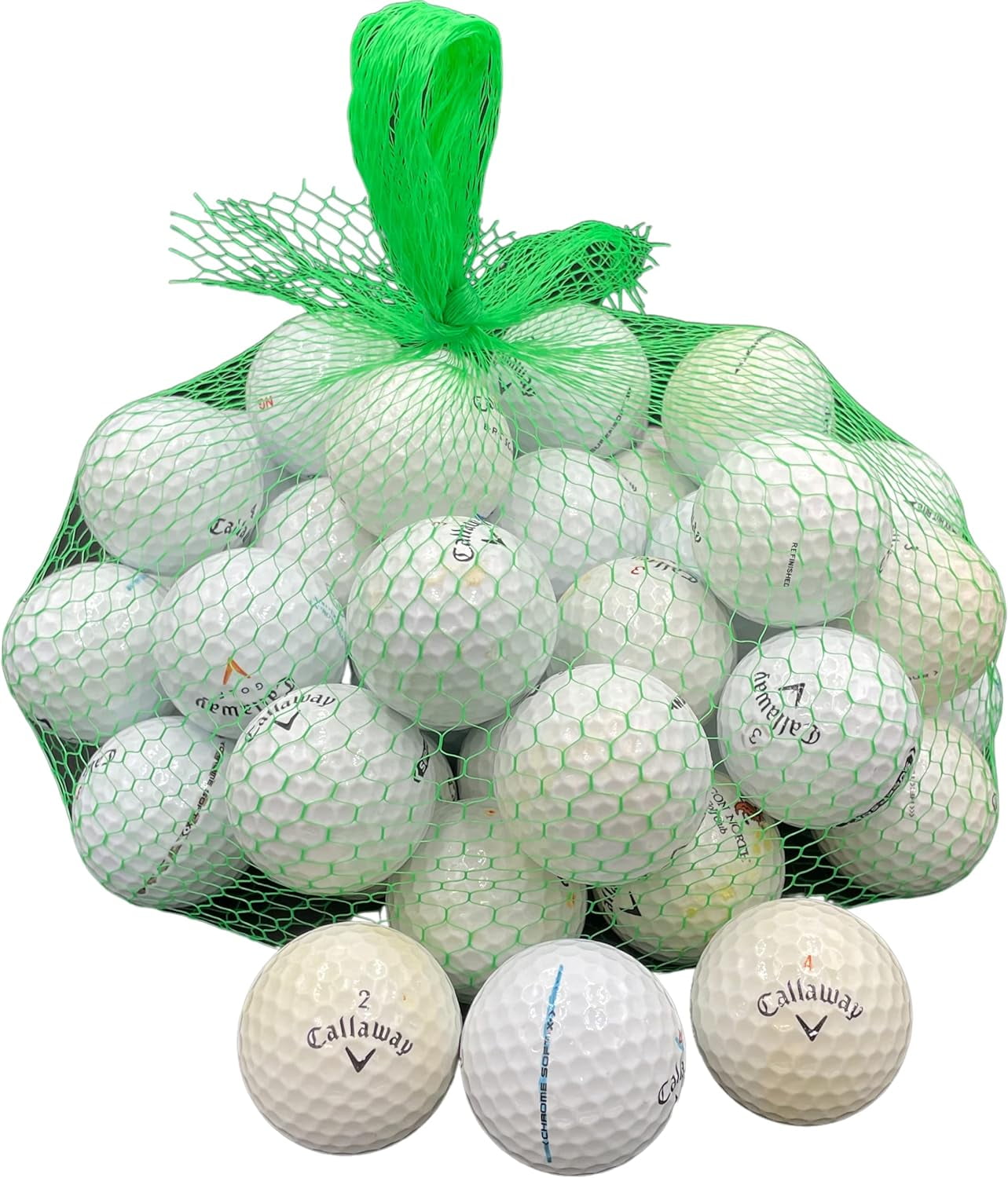 Golf Ball Planet - 50 Pack Recycled Golf Balls for Callaway (3A/Good)