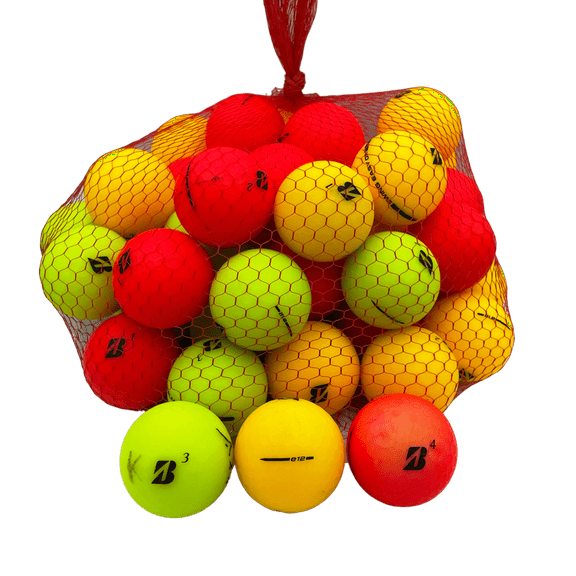 Golf Ball Planet - Bridgestone E12 Matte Color Mix Recycled Golf Balls 4A/Near Mint (50 pack)