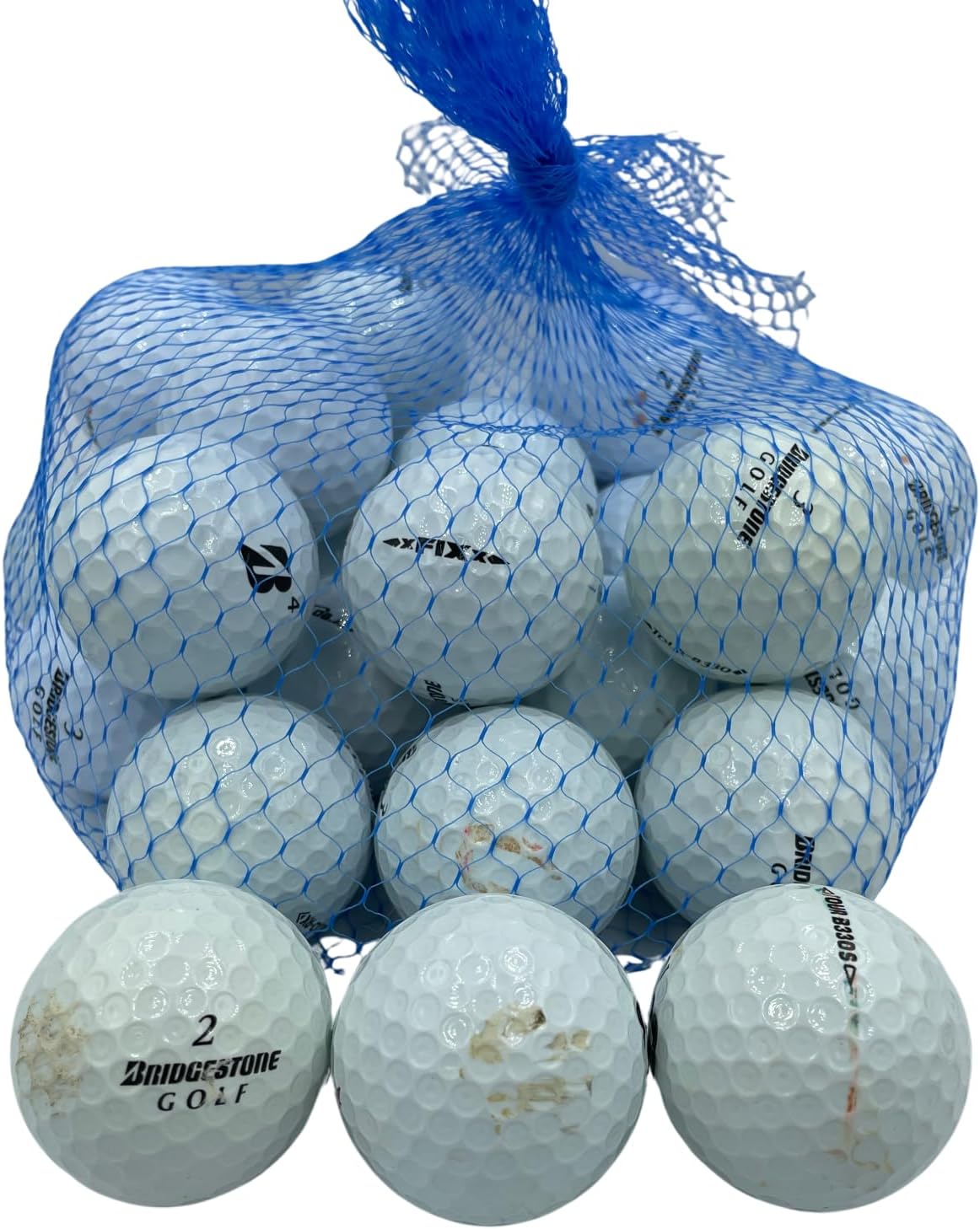 Golf Ball Planet - Bridgestone Mix Recycled Golf Balls (24 Pack, 3A/Good, White)
