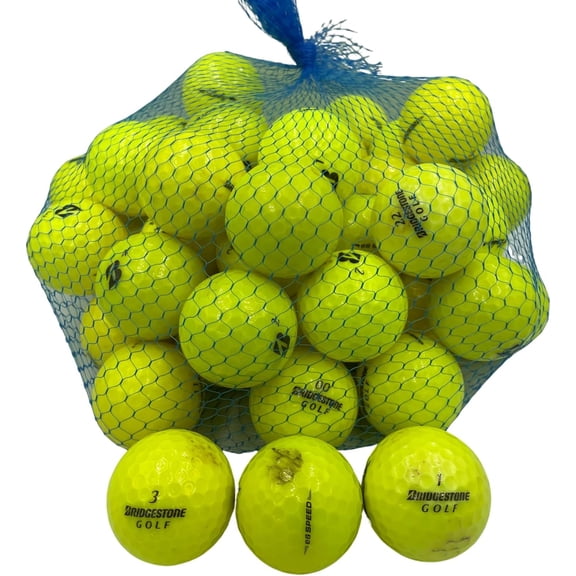 Golf Ball Planet - Bridgestone Mix Recycled Golf Balls (50 Pack, 4A/Near Mint, Yellow)