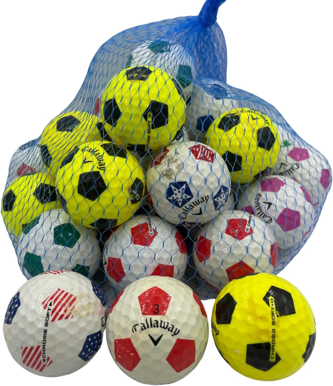 Golf Ball Planet - Callaway Chrome Soft Truvis Mix Recycled Golf Balls 24 Pack (3A/Good)