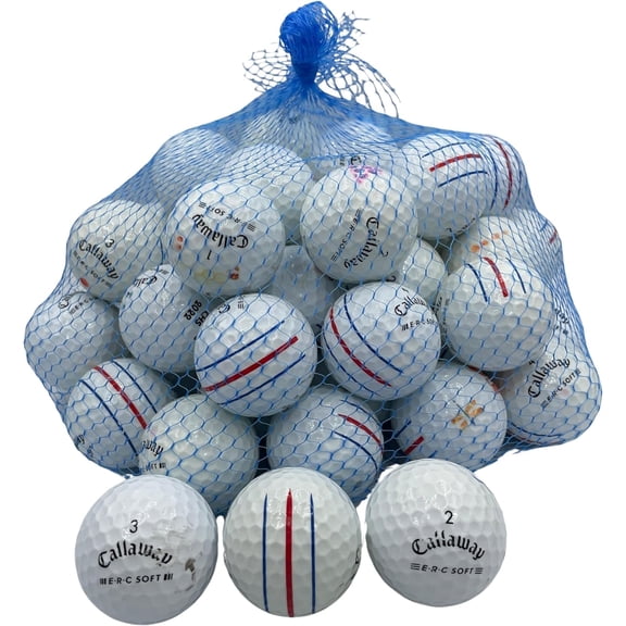 Golf Ball Planet - Callaway ERC Soft Triple Track Recycled Golf Balls for Callaway (3A/Good, 50 Pack, White)