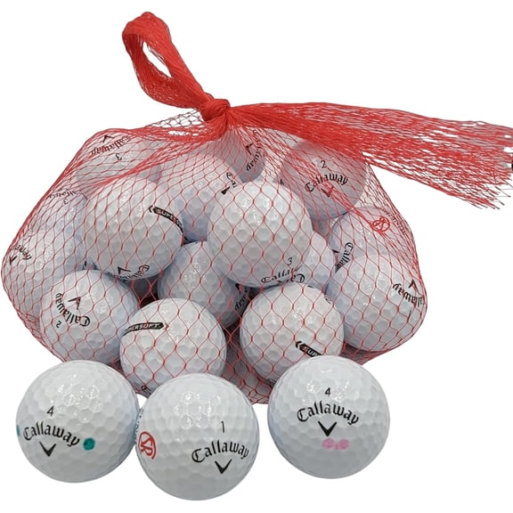 Golf Ball Planet - Callaway Supersoft Recycled Golf Balls (24 Pack, 5A/Mint)