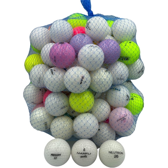 Golf Ball Planet - Crystal Color Mix Recycled Golf Balls (100 Pack, 5A / Mint)