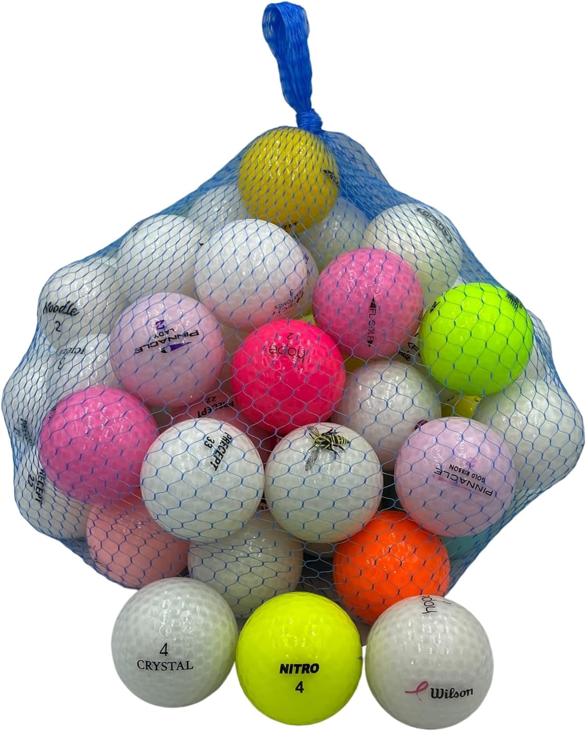 Golf Ball Planet - Crystal Color Mix Recycled Golf Balls (50 Pack, 4A ...