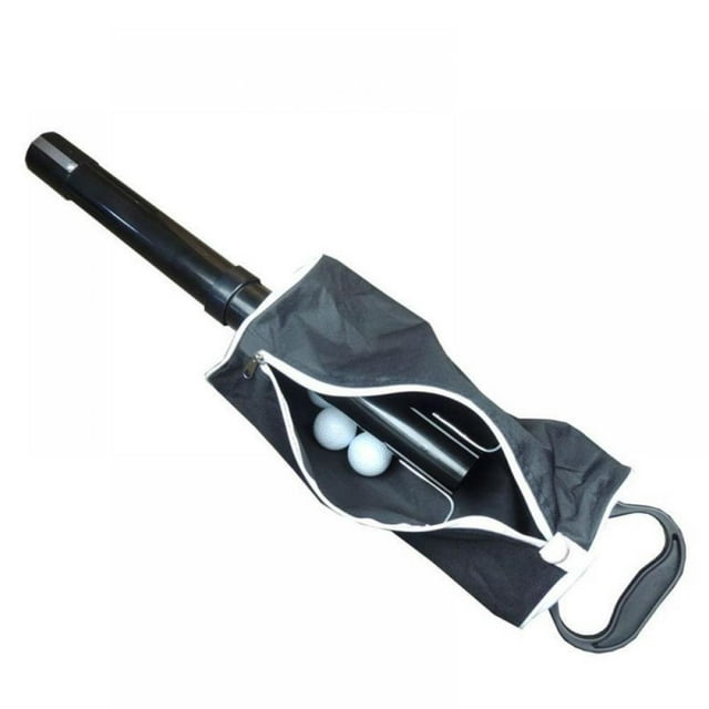 Golf Ball Retriever, Portable Shag Bag Golf Ball Pick Up with Removable Plastic Tube, Holds up