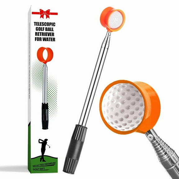 Golf Ball Retriever for Water Telescopic, 9Ft/12Ft Stainless Steel Ball Retriever Tool Golf Ball Grabber