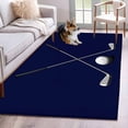thumbnail image 1 of Golf Ball Runner Rug 2.7x5 FT, Non Slip Entryway Carpet, Navy Blue Monochrome Sport Washable Soft Floor Carpet Entrance Mat Non-Shedding Throw Rug for Hallway Laundry Room Bedside, 1 of 9