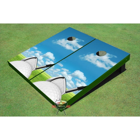 Golf Ball Square Up Theme Cornhole Boards