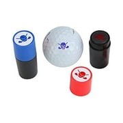 Golf Ball Stamp W/ Skull Design - Red Ink
