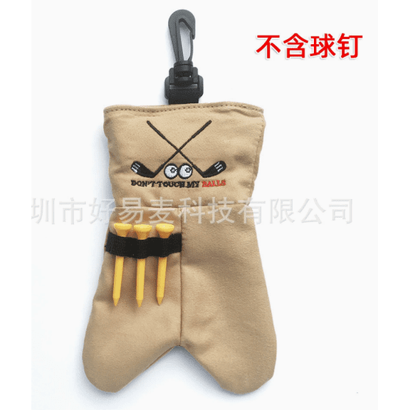 Golf Ball Storage Pouch, Funny Bag with "Don't Touch My Balls" Design, Tee Holder Pocket, Soft Fiber Fleece, Portable Hook-on Waist, Golf Gift for Men and Women