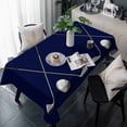 thumbnail image 1 of Golf Ball Table Cloth Waterproof Tablecloths, Navy Blue Monochrome Sport Tablecloth Dining Table Cover for Kitchen Party Tabletop Outdoor, Rectangle Tablecloth 60x120 Inch, 1 of 9