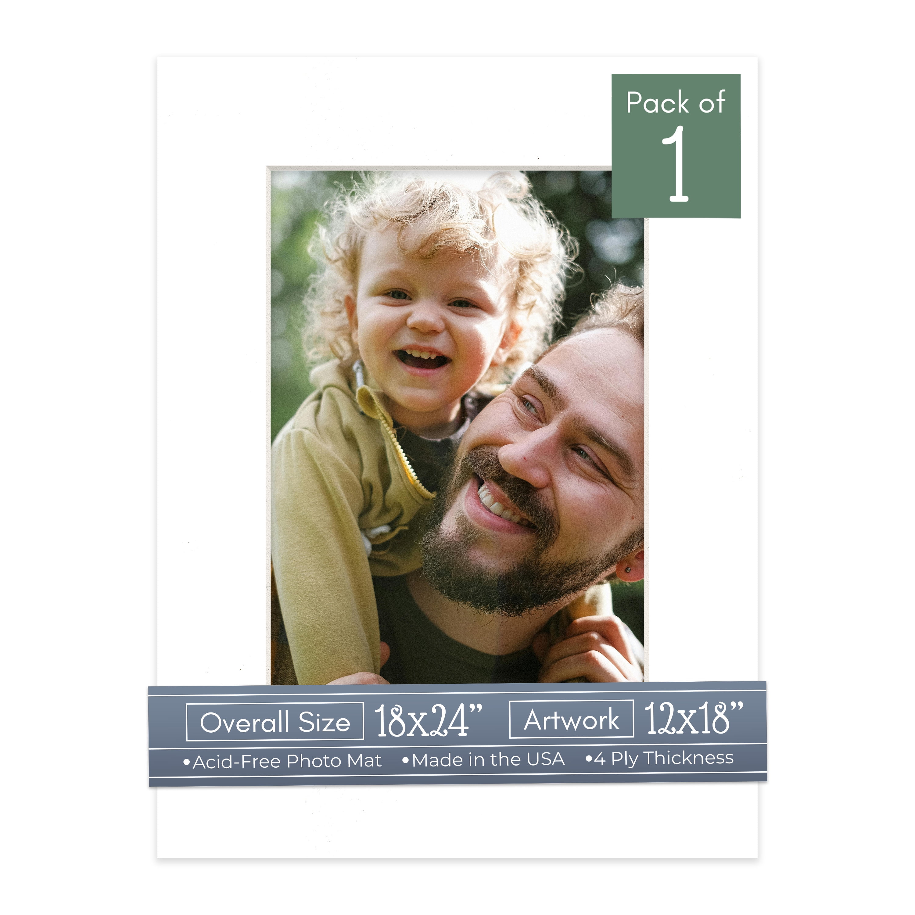 Golf Ball Texture Picture Frame Mat for 18x24 Frames - Fits 12x18 Photos - 1 Mat