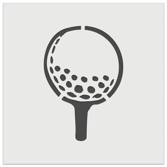 Golf Ball on Tee DIY Cookie Wall Craft Stencil - 3.5 Inch