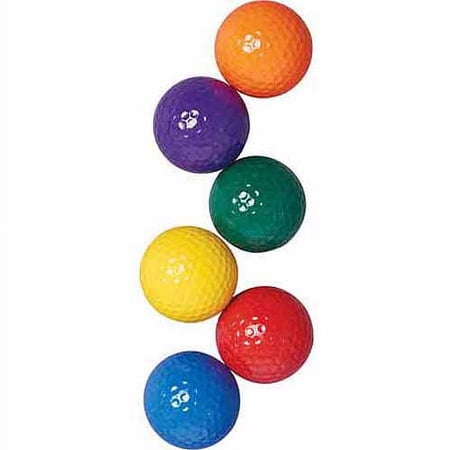 Golf Balls, Assorted Colors, 6 Pack