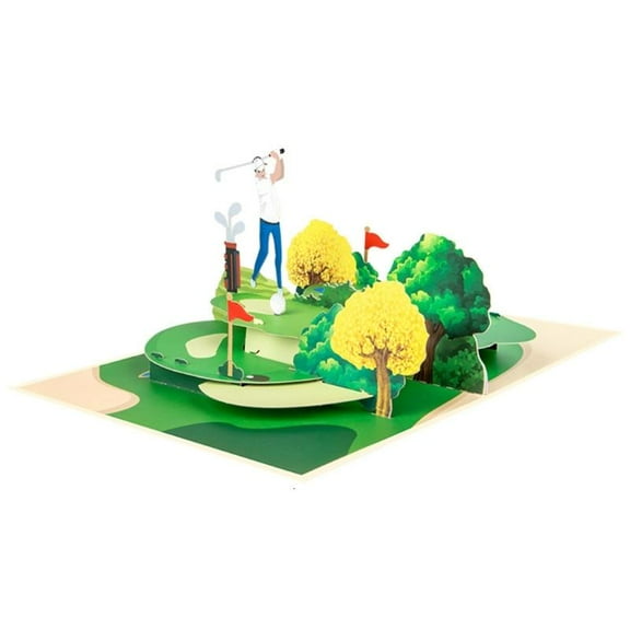 Golf Basketball Popup Card,Handmade 3D Sports Greeting Cards with Envelope for Happy Birthday,Father Day,Anniversary