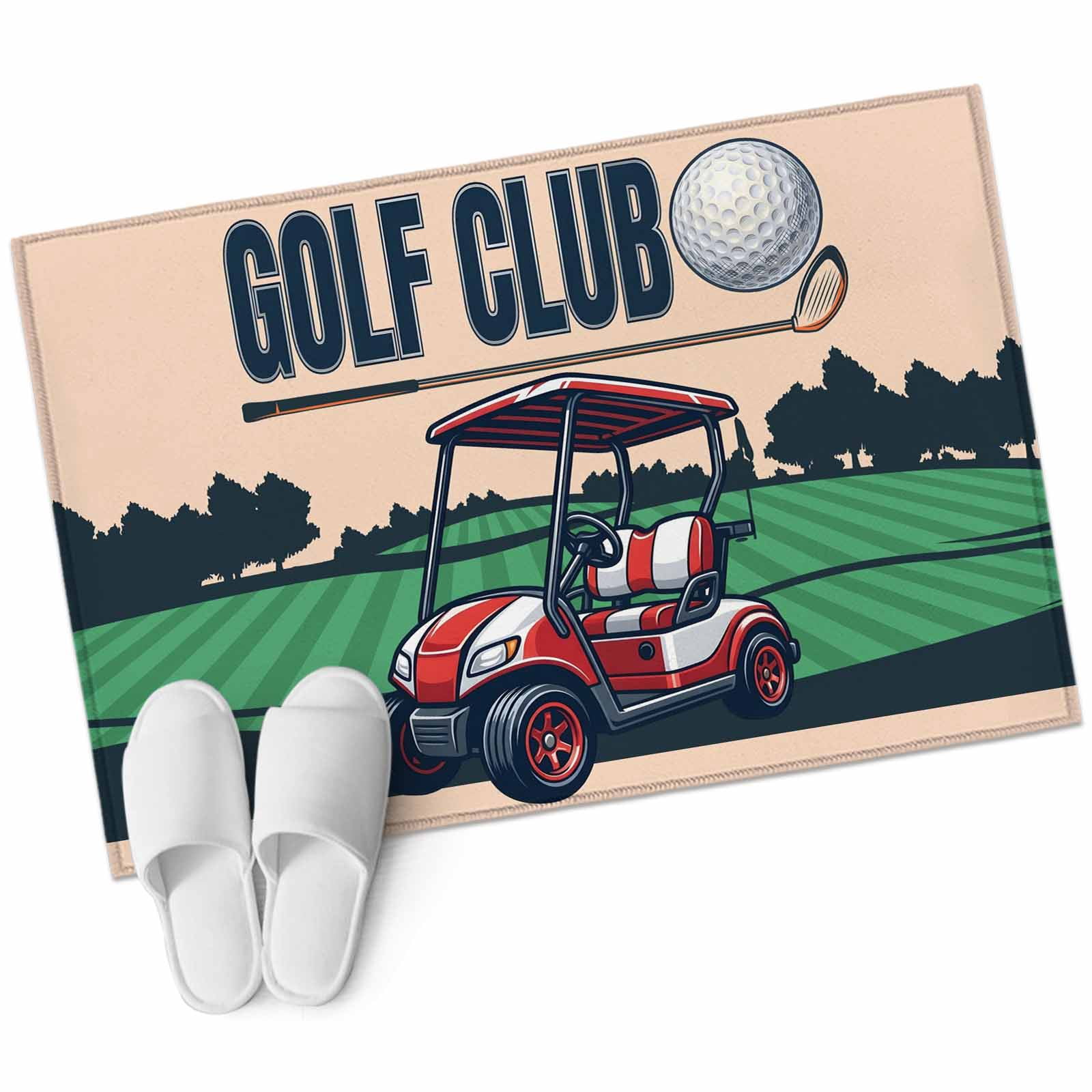 Softball Entry Rug Golf Bathroom Rug Washable 2x3 Entryway Rug Non Slip Cartoon Chic ...
