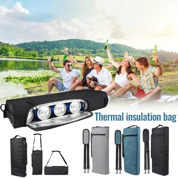 Golf Beer Sleeve Cooler | Outdoor Portable Insulated Ice Bag for Cans & Bottles | 360° Cold Retention | Fits Most Stand & Cart Golf Bags | Drink Holder Carrier | Party Accessory | 1 Pack