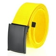 thumbnail image 1 of Golf Belt Canvas webbing Flip-Top Solid black Buckle (Yellow), 1 of 6