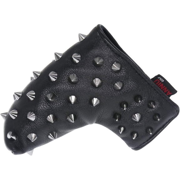 Golf Blade Cover Rivet Sleeve Golf Putter Club Cover Leather with Magnetic Closure Putter Headcover
