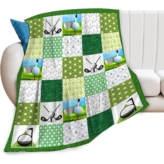 Golf Blanket Cozy Soft Golfing Throw Blanket Golf Gifts for Men Golfers Warm Plush Fluffy Stuff Lightweight Fleece Flannel Gifts Blankets for Women Kids Adults 80"X60"