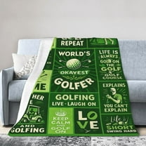 Golf Blanket Gifts for Men Soft Flannel Golfing Throw Blanket Golf Gifts for GAD Cool Golfers Adults Stuff 50x40
