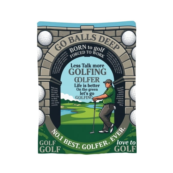 Golf Blanket, Golf Gifts For Men Unique, Golfing Gift For Him, Christmas Holiday Present Gift 50x40