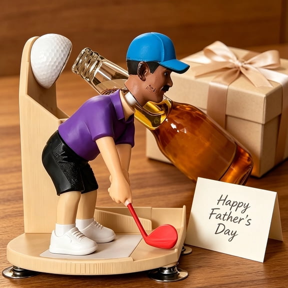 Golf Bottle Opener, Cap Launching Novelty Gadget, Premium Handcrafted Golf Decor, Thoughtful Gifts for Men, Functional Tool for Bar, Patio and Indoor Parties