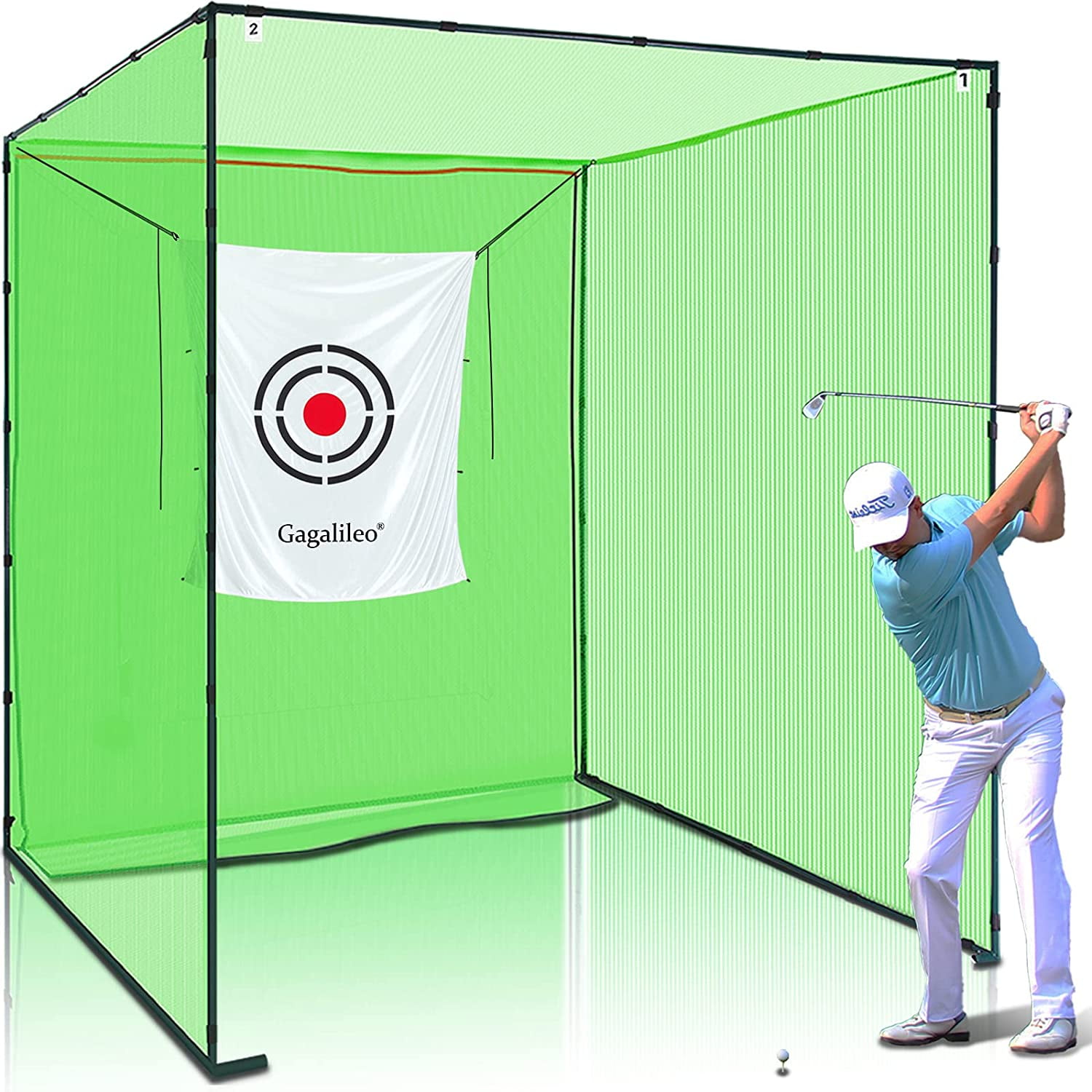 Golf Cage Net without Bottom, Golf Practice Hitting Cage Net with White