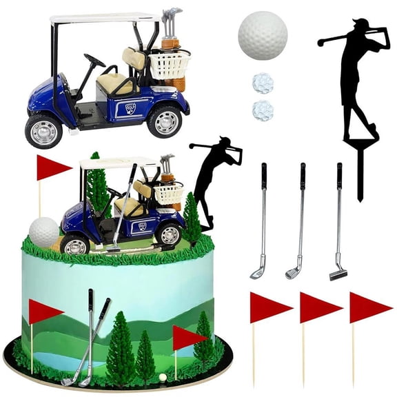 Golf Cake Decorations Golfers Cake Toppers Birthday Cake Toppers Sports Party Supplies for Man Birthday Party