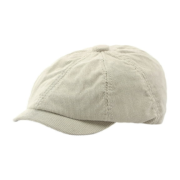 Golf Cap for Men Structured Flat Brim Ivy Newsboy Style Sport Hat Men's Corduroy Fabric Hat Retro Spring And Fall Couple Models Classic Hat Corduroy