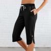 Golf Capris for Womens,Womens Side Split Cropped Capris Button Down Drawstring Elastic Waist Sweatpant Put On Strech Knee Length Tummy Control Capri Pants Athletic Exercise Workout Capris 2025