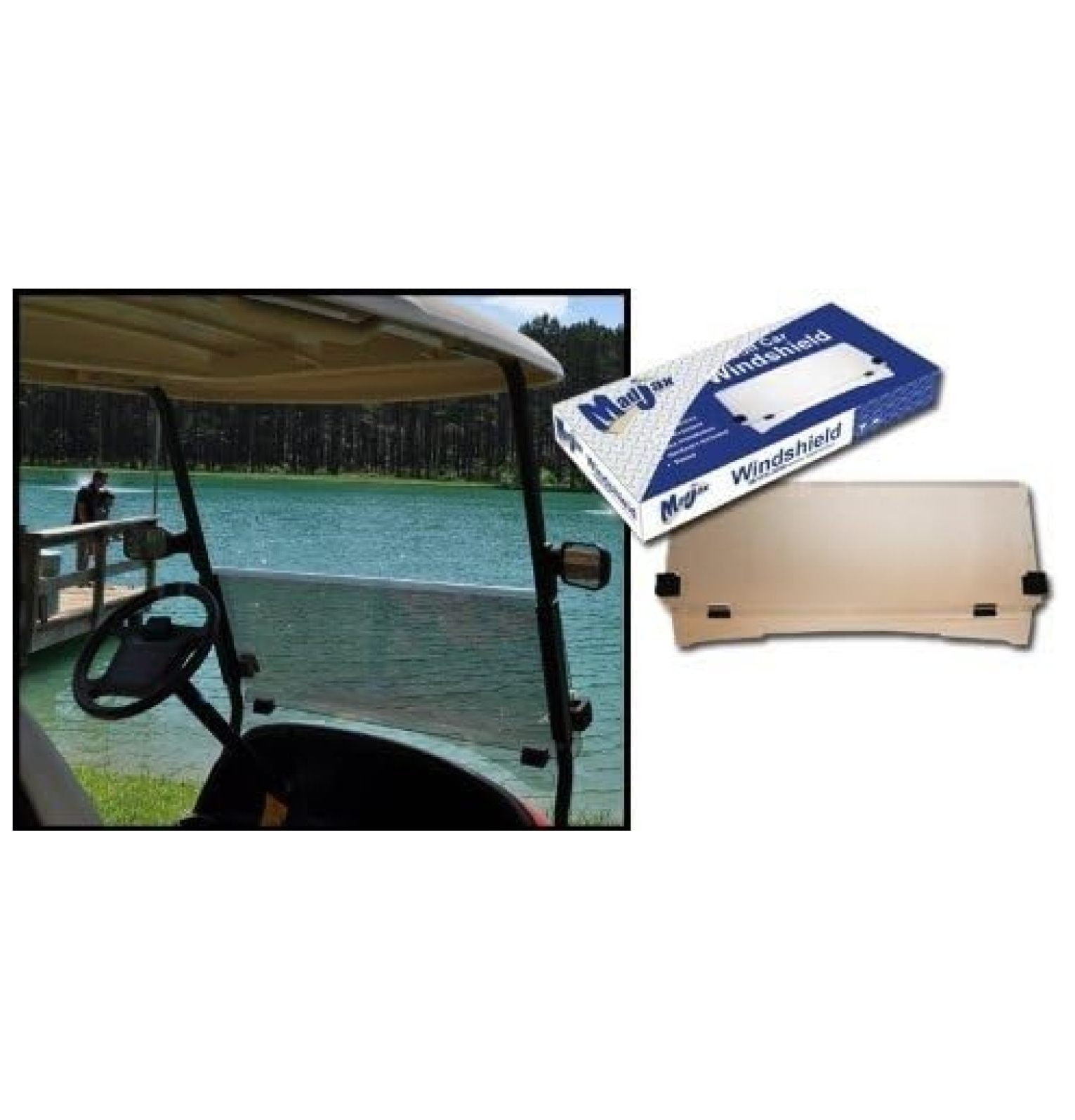 Golf Cart 2PC Tinted Windshield Club Car DS 2000.5+