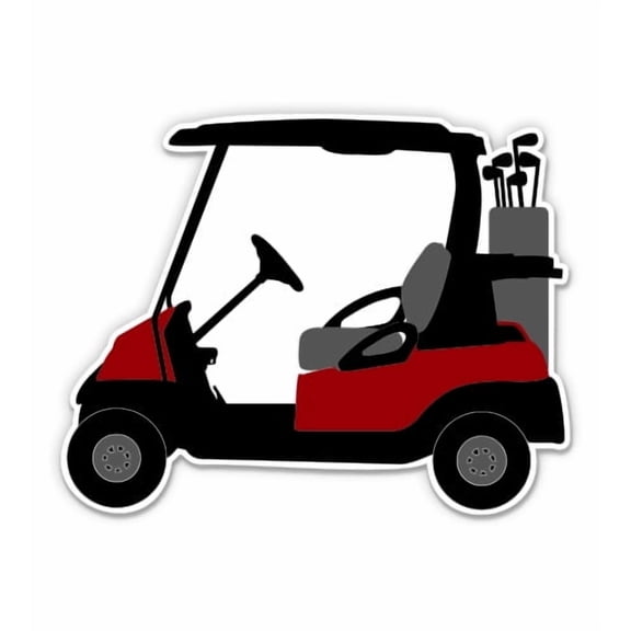 Golf Cart - 3" Vinyl Sticker - For Car Laptop Water Bottle Phone - Waterproof Decal