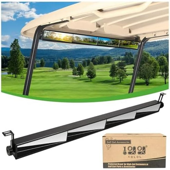 Universal Golf Cart 4 Panel Mirror for Yamaha EZGO Club Car, Eliminate Blind Spots Wide Angle Rear View Mirror$$Sport & Recreation Other