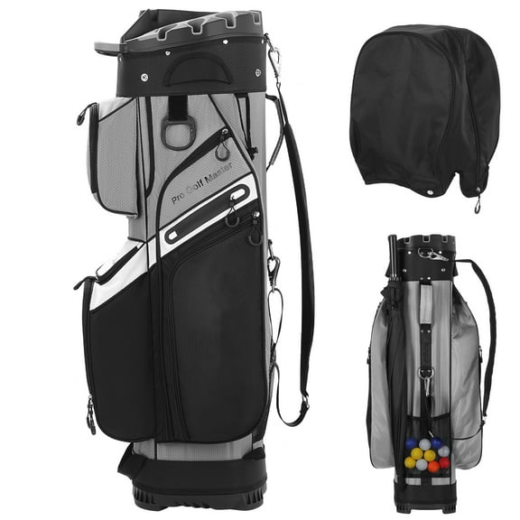 Golf Cart Bag, 14 Way Organizer Divider Top with Handles and Rain Cover