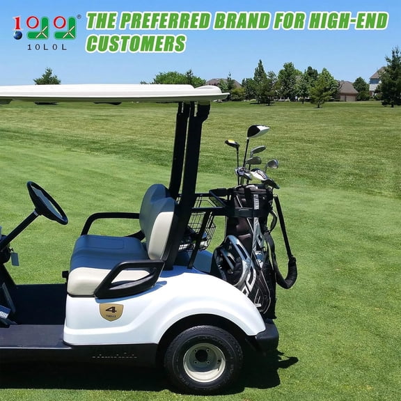 Golf Cart Bag Holder Bracket Attachment for EZGO TXT & Medalist 1994-2013, Golf Cart Club Holder for 2 Seater Carts OEM 610642 618206 71851-G01