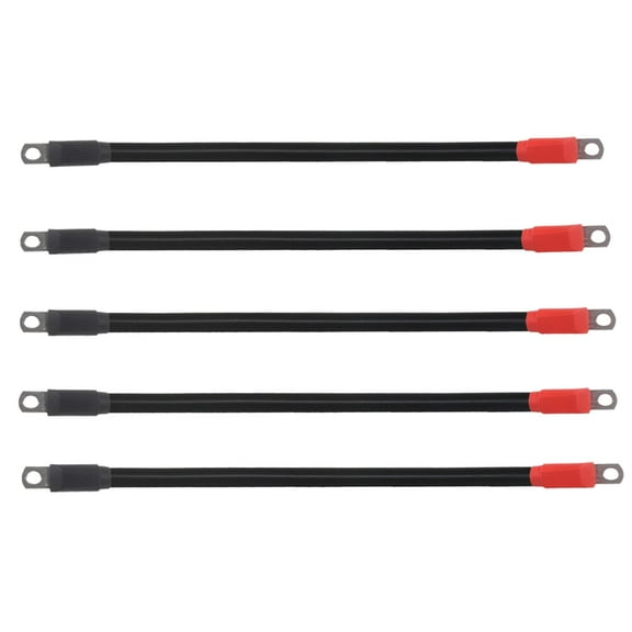 Golf Cart Battery Cable Set for Club Car DS 1995-Up 48 Volt, 4 Gauge Welding Cable(Set of 5)
