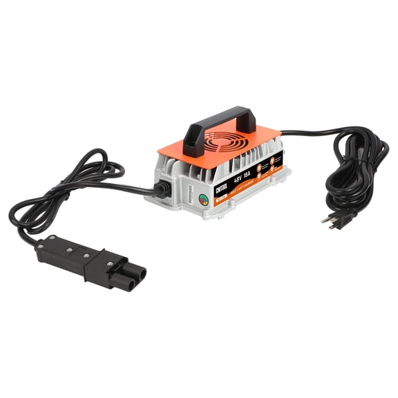 48V 18A Golf Cart Battery Charger Smart Automatic Trickle Charger, 2-Pin Plug, IP67 Waterproof, for 48V Lead Acid Batteries G19-G22