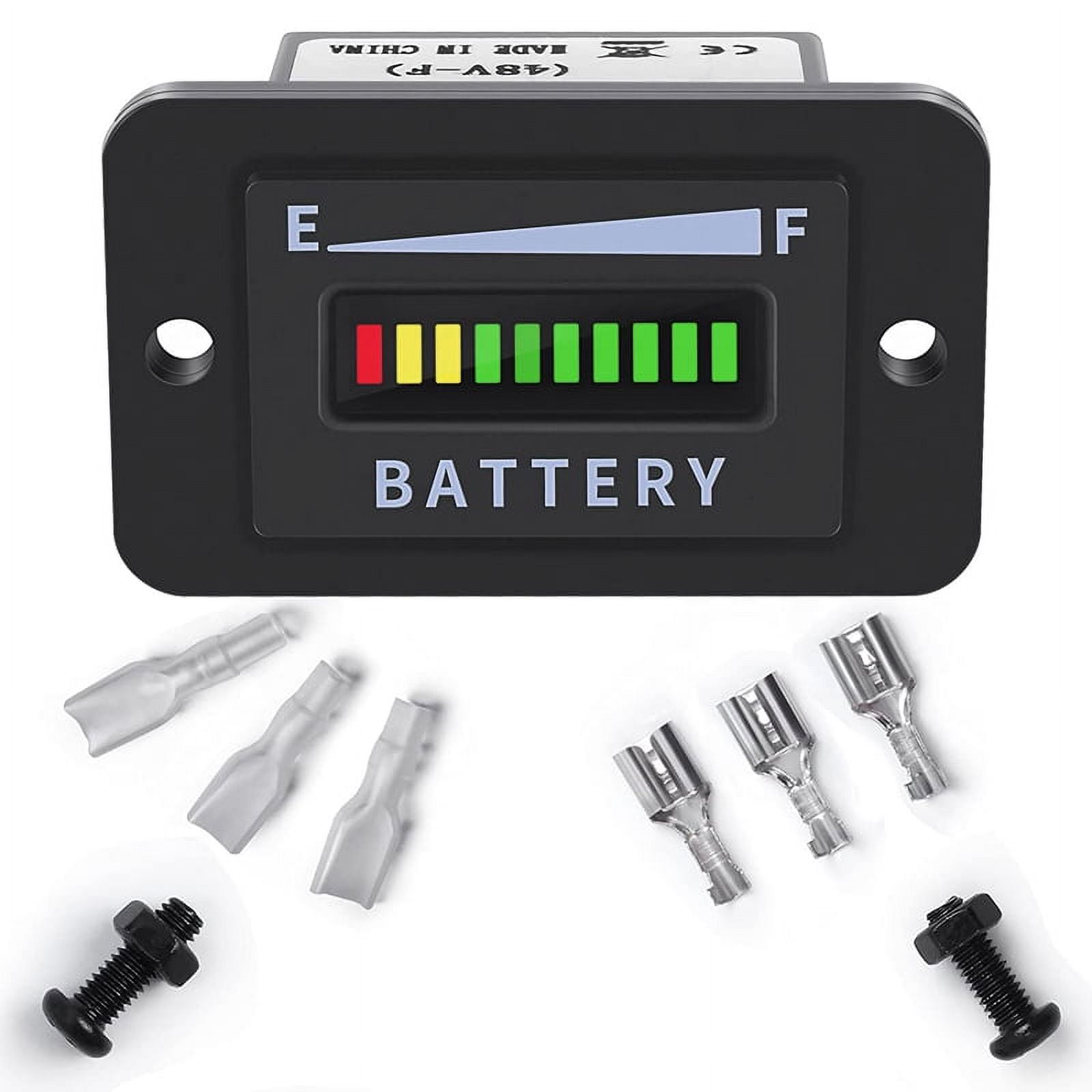 Golf Cart Battery Meter 48V LED Battery Indicator Battery Gauge Battery