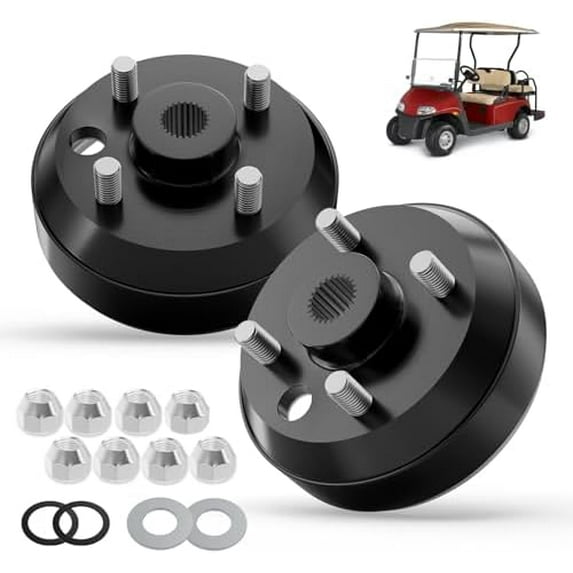 Golf Cart Brake Drum/Hub Assembly, EZGO TXT Brake Drum Hub Assembly Suitable for EZGO TXT Electric Carts, 1982-UP EZGO Electric Carts and 1982-1993 2-Cycle Gas Cart, OEM#19186G1,19186G1P