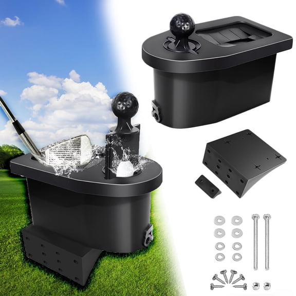 Golf Cart Ball Washer and Club Cleaner Kit, Universal 2-in-1 Ball Washer for EZGO, Club Car, Yamaha, Star EV, Advanced EV Golf Carts, Side-Mounted Detachable Design