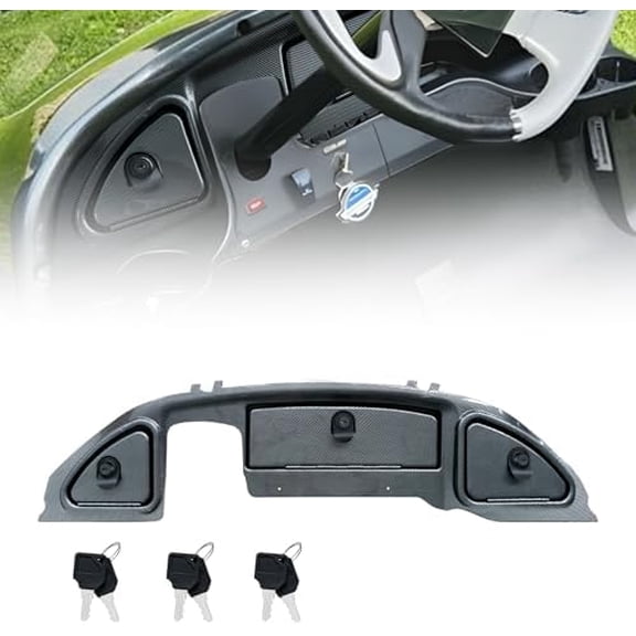Golf Cart Dash Kit with Locks and Keys for 2008.5-Up Club Car Precedent Tempo Onward Golf Cart, Carbon Fiber Printing Precedent Dash Cover$$Sport & Recreation Other